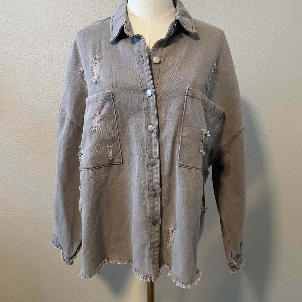 POL Women's Grey and Blue Jacket